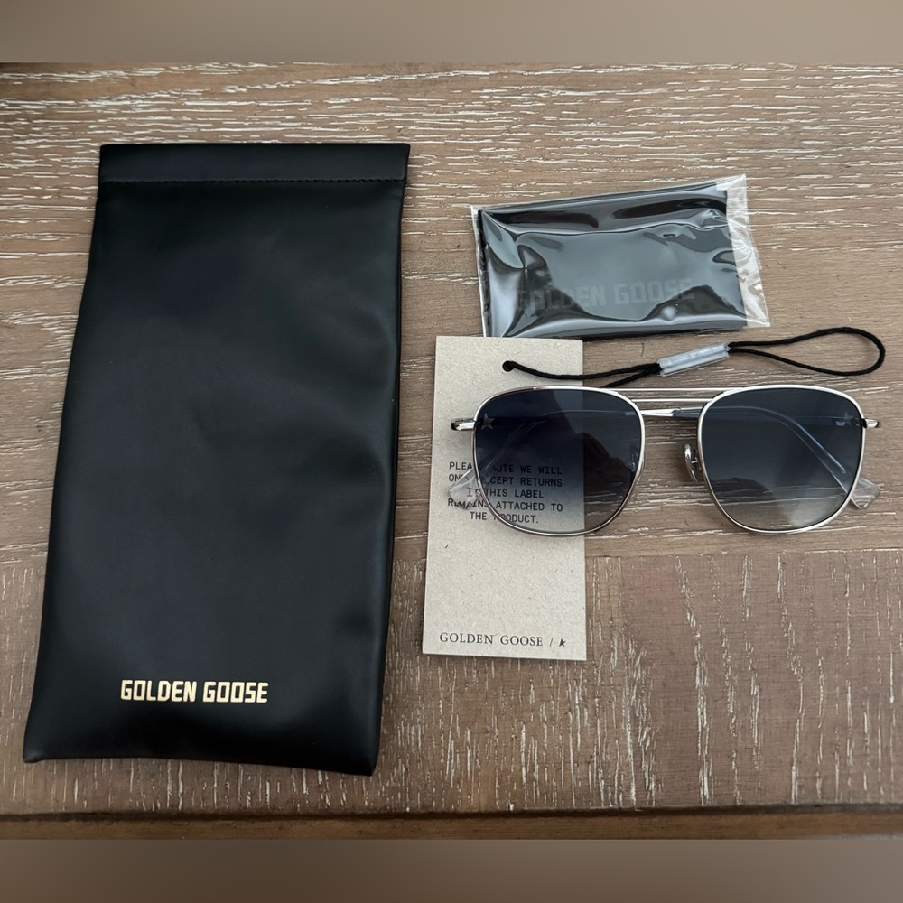 Golden Goose Aviator Sunglasses with Black Case